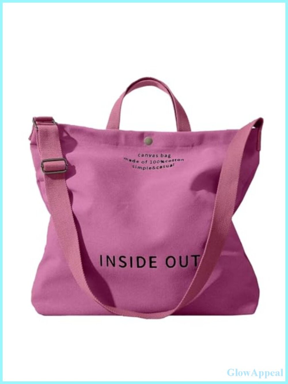 16oz Cotton Canvas Tote Bag with Adjustable Strap and Coin Purse